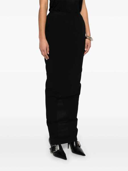 Fuste Rick Owens Rick Owens Soft Pillar Maxi Skirt Black Femei (BM 17285325) 3