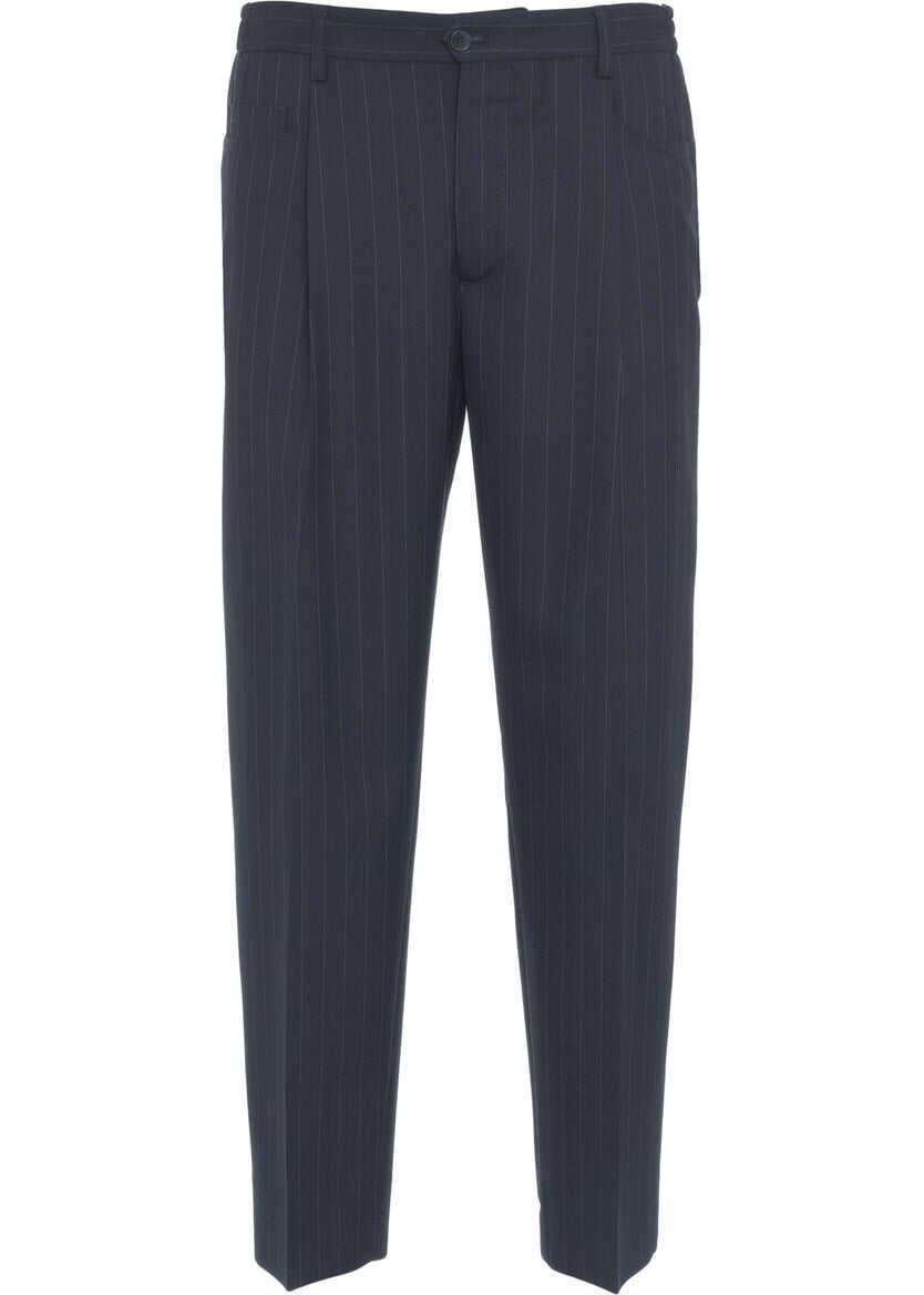 Pantaloni casual Briglia Pinstripe pants Bricklanes Blue Barbati (BM 17286883) 1