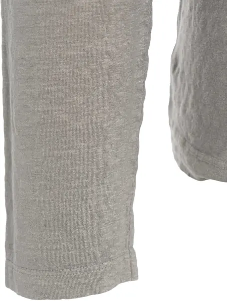 Tricouri Daniele Fiesoli Longsleeve shirt in linen Grey Barbati (BM 17286898) 4