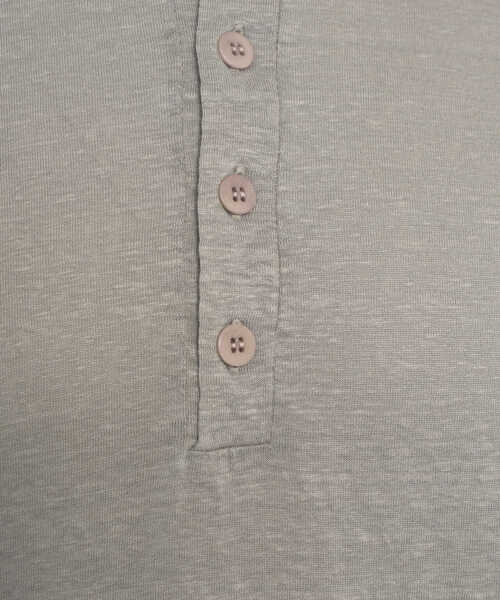 Tricouri Daniele Fiesoli Longsleeve shirt in linen Grey Barbati (BM 17286898) 5