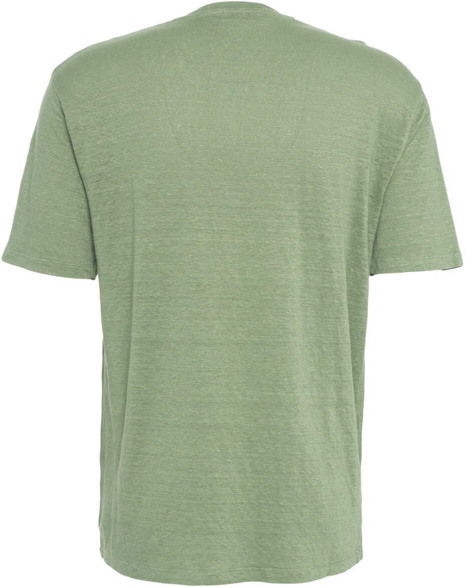Tricouri Daniele Fiesoli Linen t-shirt Green Barbati (BM 17286901) 3