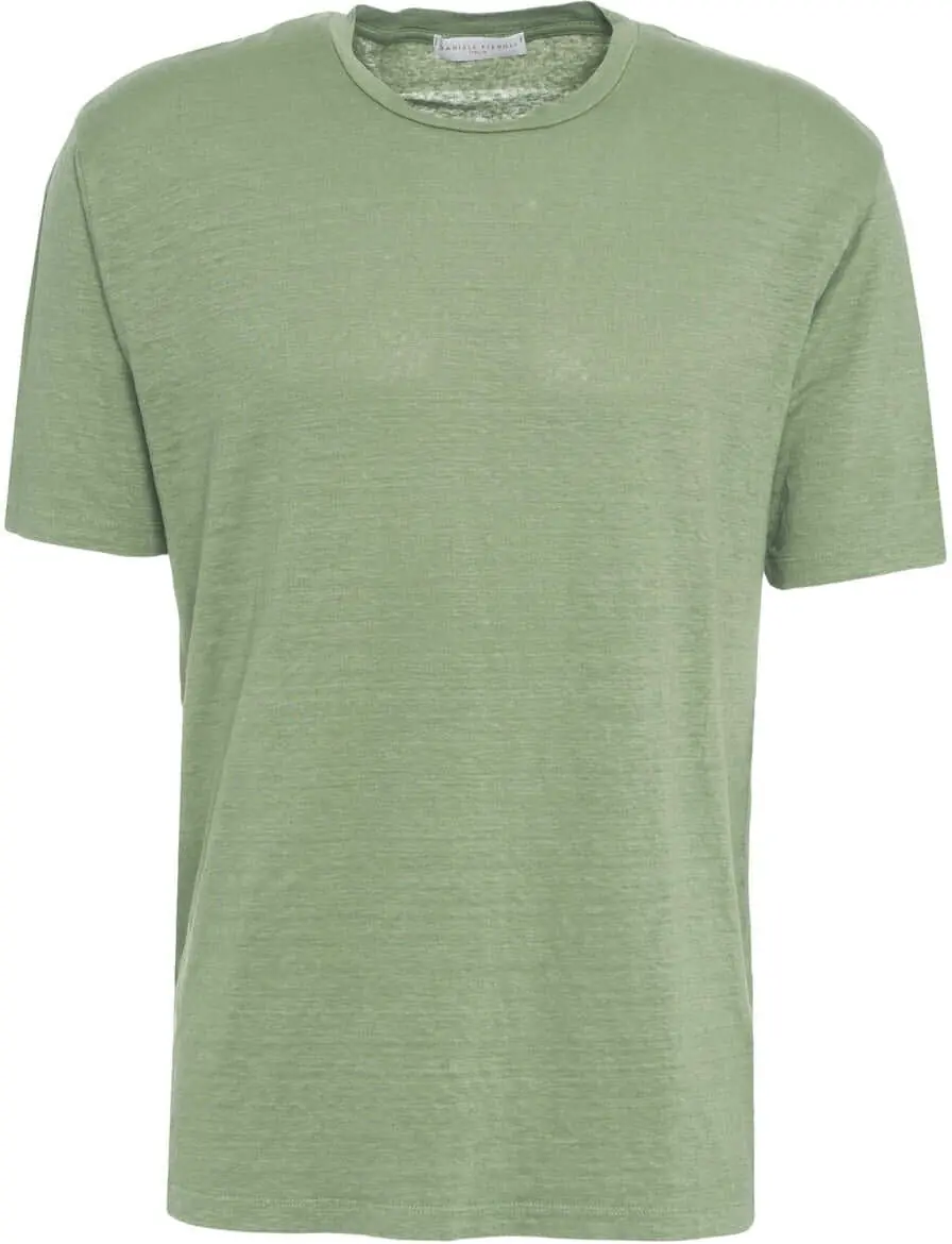 Tricouri Daniele Fiesoli Linen t-shirt Green Barbati (BM 17286901) 1