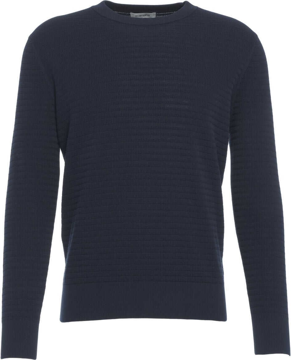 Pulovere Kangra Textured knit sweater Blue Barbati (BM 17286949) 2
