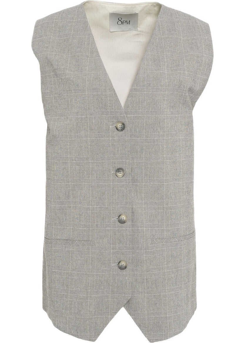Sacouri office 8PM Glencheck vest Eden Grey Femei (BM 17286952) 2