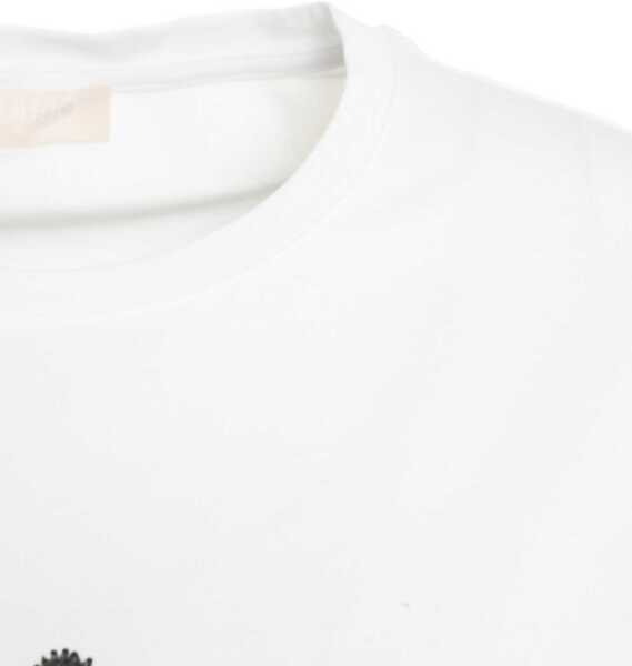 Tricouri Liu Jo T-shirt with print and rhinestones White Femei (BM 17287006) 4