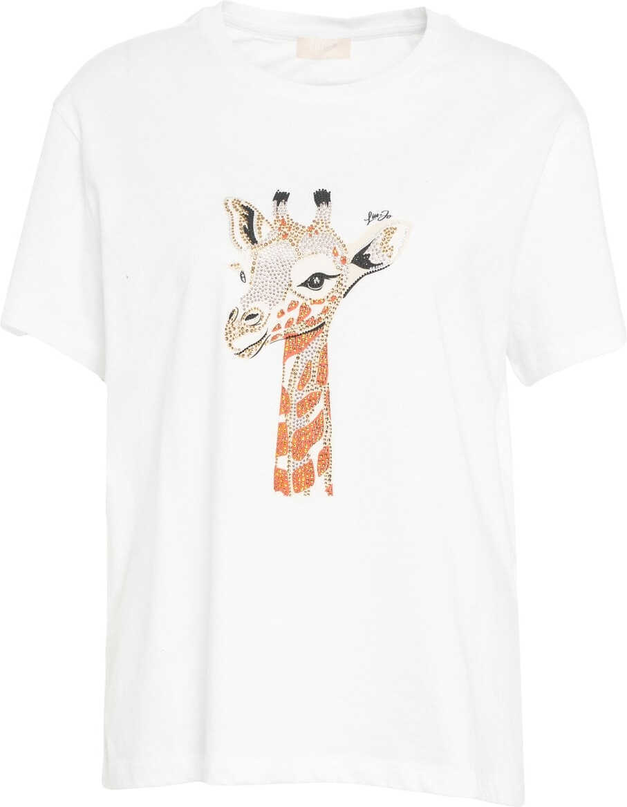 Tricouri Liu Jo T-shirt with print and rhinestones White Femei (BM 17287006) 1