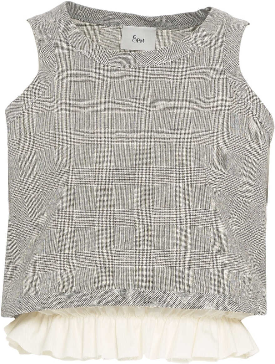 Tricouri 8PM Glencheck top Cigale Grey Femei (BM 17287033) 1
