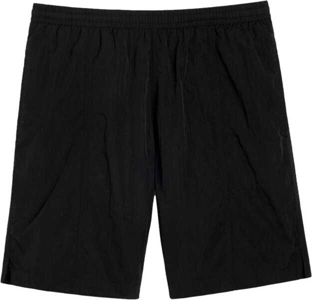 Sorturi de baie AMI ALEXANDRE MATTIUSSI Solid Color Nylon Swim Shorts Black Barbati (BM 17287111) 1