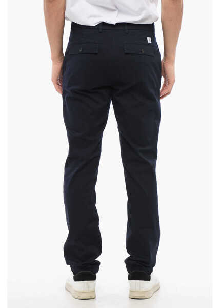 Pantaloni casual Department Five Stretch Cotton Regular Fit David Chino Pants Blue Barbati (BM 17287150) 2