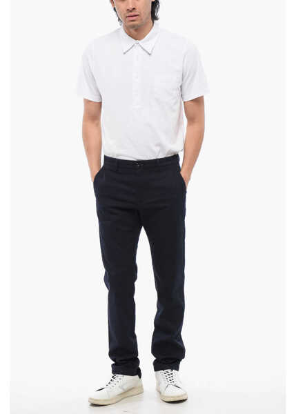 Pantaloni casual Department Five Stretch Cotton Regular Fit David Chino Pants Blue Barbati (BM 17287150) 4