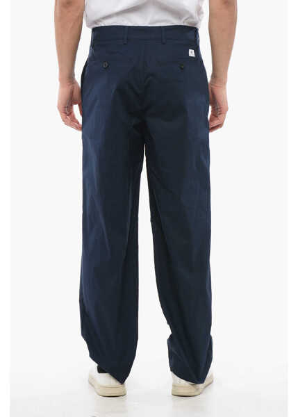 Pantaloni casual Department Five Solid Color Stretch Cotton E-Motion Pants Blue Barbati (BM 17287177) 2