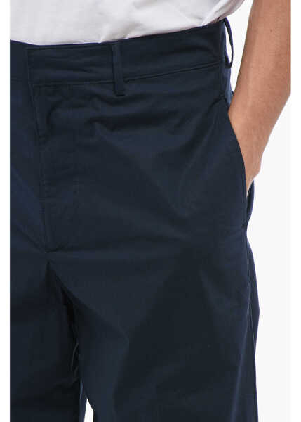 Pantaloni casual Department Five Solid Color Stretch Cotton E-Motion Pants Blue Barbati (BM 17287177) 3