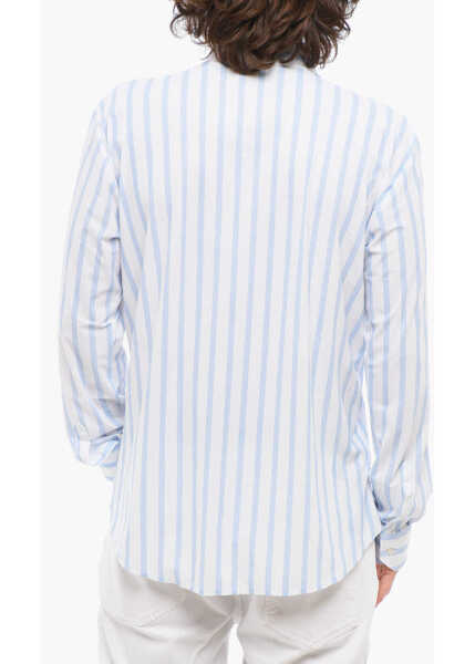 Camasi casual Brian Dales Two-Tone Striped Shirt With Spread Collar Blue Barbati (BM 17287453) 2