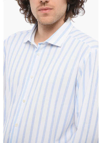 Camasi casual Brian Dales Two-Tone Striped Shirt With Spread Collar Blue Barbati (BM 17287453) 3