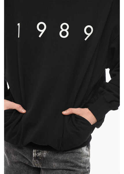 Bluze de trening 1989 STUDIO Cotton Hoodie With Frontal Embossed Logo Black Barbati (BM 17287498) 3