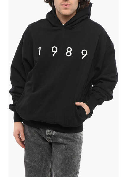 Bluze de trening 1989 STUDIO Cotton Hoodie With Frontal Embossed Logo Black Barbati (BM 17287498) 1