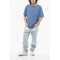 Tricouri Carhartt pentru Barbati - Tricouri Carhartt Cotton Crew-Neck T-Shirt With Breast Pocket Blue Barbati (BM 17287525) - B-mall.ro