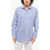 LABORATORIO DEL CARMINE Spread Collar Poplin Cotton Shirt Blue