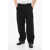 1989 STUDIO Baggy Fit Casual Pants With Zip And Snap Buttons Ankle Black