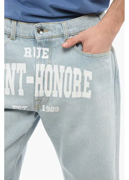 Blugi drepti 1989 STUDIO Straight Leg Saint Honore Jeans With Frontal Print 22Cm Blue Barbati (BM 17287702) 3