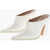 Bottega Veneta Leather Tex Mules With Covered Heel 10Cm White