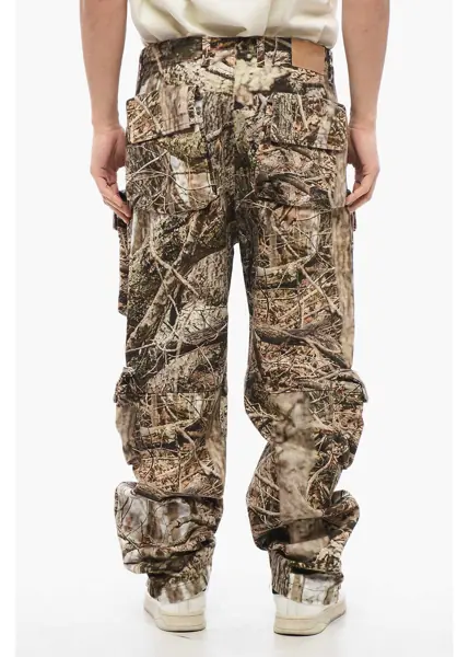 Blugi drepti 1989 STUDIO Patterned Cargo Jeans With Ankle Zip 20Cm Brown Barbati (BM 17287744) 2