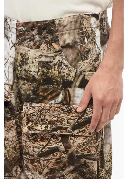 Blugi drepti 1989 STUDIO Patterned Cargo Jeans With Ankle Zip 20Cm Brown Barbati (BM 17287744) 3