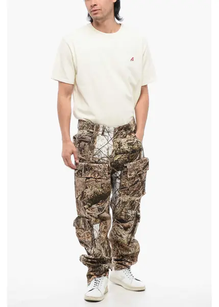 Blugi drepti 1989 STUDIO Patterned Cargo Jeans With Ankle Zip 20Cm Brown Barbati (BM 17287744) 4