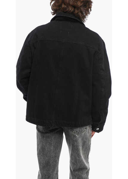 Geci de blugi 1989 STUDIO Solid Color Denim Jacket With Double Breast Pocket Black Barbati (BM 17287888) 2