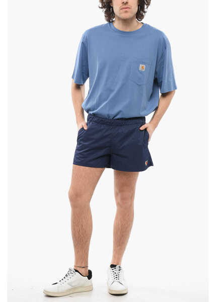 Pantaloni scurti SKY HIGH FARM Nylon Shorts With Elastic Waistband Blue Barbati (BM 17287942) 4