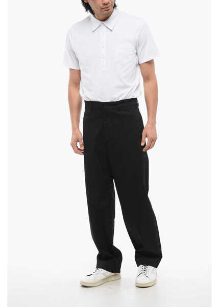 Pantaloni casual Department Five Solid Color Stretch Cotton E-Motion Pants Black Barbati (BM 17287987) 3