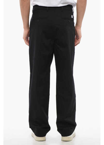 Pantaloni casual Department Five Solid Color Stretch Cotton E-Motion Pants Black Barbati (BM 17287987) 4