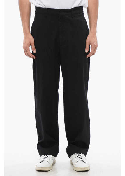 Pantaloni casual Department Five Solid Color Stretch Cotton E-Motion Pants Black Barbati (BM 17287987) 1