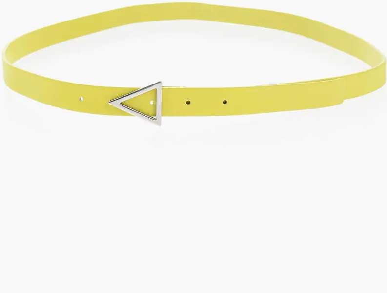 Curele Bottega Veneta Leather Belt With Silver-Tone Triangle Buckle 20Mm Green Barbati (BM 17288194) 2