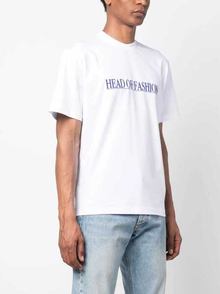 Tricouri SUNNEI Solid Color Head Of Fashion Crew-Neck T-Shirt With Contrasti White Barbati (BM 17288200) 3