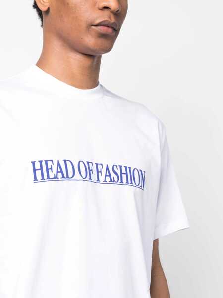 Tricouri SUNNEI Solid Color Head Of Fashion Crew-Neck T-Shirt With Contrasti White Barbati (BM 17288200) 5