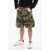 1989 STUDIO Camouflage Motif Cargo Shorts Green