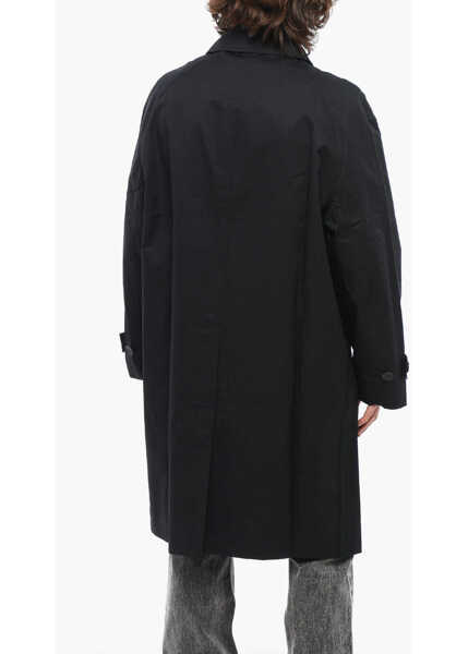 Paltoane adidas Lightweight Twill Cotton Coat With Hidden Closure Black Barbati (BM 17288239) 2