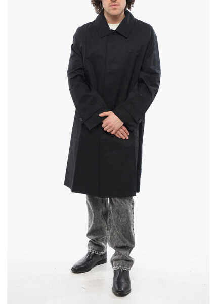 Paltoane adidas Lightweight Twill Cotton Coat With Hidden Closure Black Barbati (BM 17288239) 4