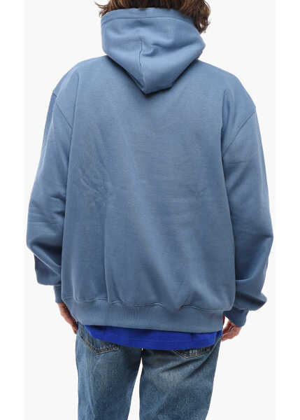 Bluze de trening Carhartt Fleeced Cotton Hoodie With Embroidered Logo Blue Barbati (BM 17288242) 2