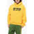 SKY HIGH FARM Brushed Cotton Hoodie With Contrasting Print Yellow