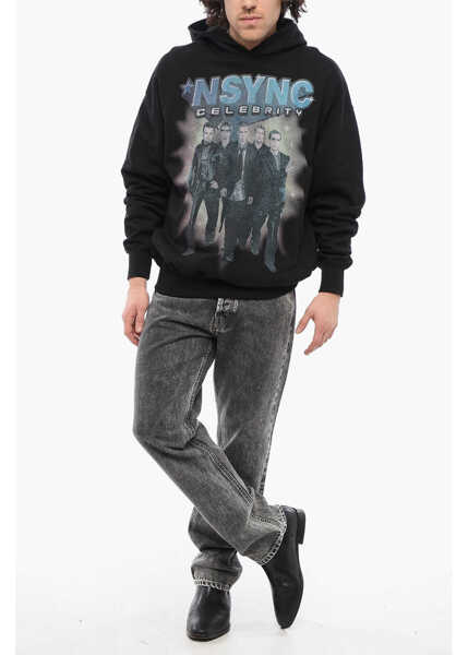 Bluze de trening 1989 STUDIO Brushed Cotton Nsync Celebrity Hoodie With 2-Pockets Black Barbati (BM 17288395) 4