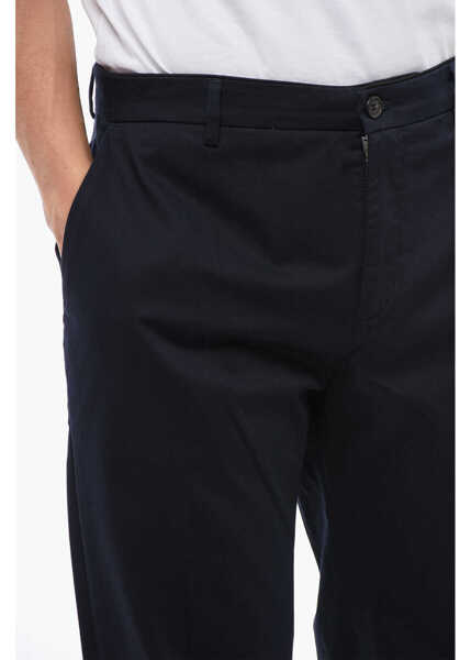 Pantaloni casual Department Five Solid Color Stretch Cotton Prince Chino Pants Blue Barbati (BM 17288410) 2
