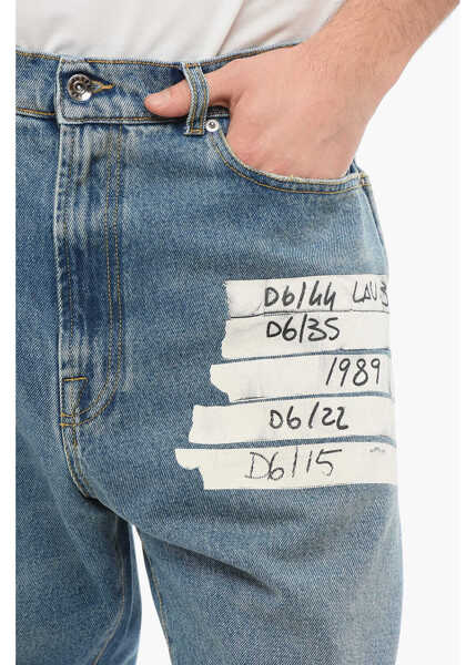 Blugi drepti 1989 STUDIO Printed Straight Leg Slim Fit Jeans 26Cm Blue Barbati (BM 17288440) 2