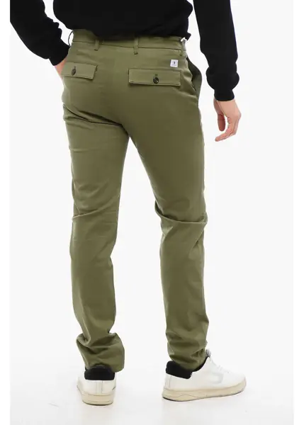 Pantaloni casual Department Five Stretch Cotton David Chino Pants Green Barbati (BM 17288734) 2