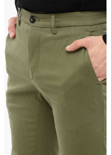 Pantaloni casual Department Five Stretch Cotton David Chino Pants Green Barbati (BM 17288734) 3