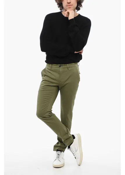Pantaloni casual Department Five Stretch Cotton David Chino Pants Green Barbati (BM 17288734) 4
