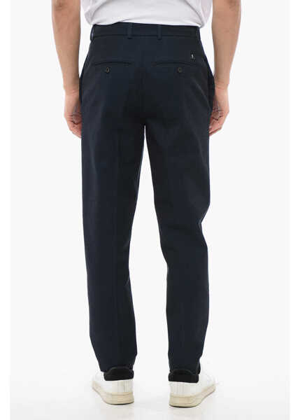 Pantaloni casual Department Five Poplin Cotton George Pants With Belt Loops Blue Barbati (BM 17288749) 2