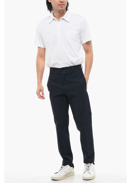 Pantaloni casual Department Five Poplin Cotton George Pants With Belt Loops Blue Barbati (BM 17288749) 4