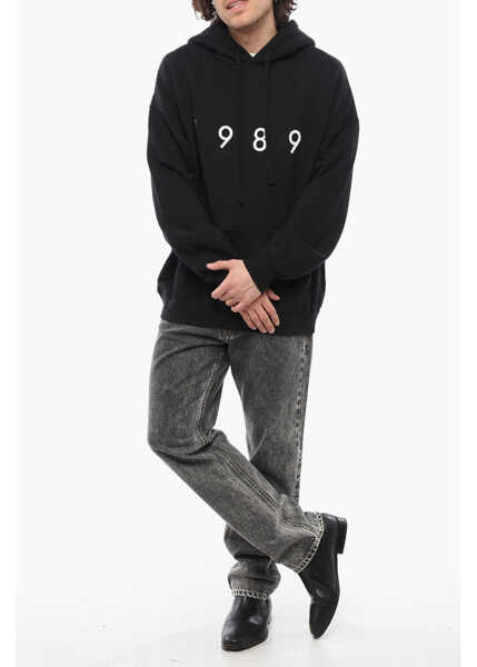 Bluze de trening 1989 STUDIO Cotton Hoodie With Frontal Embossed Logo Black Barbati (BM 17288755) 4